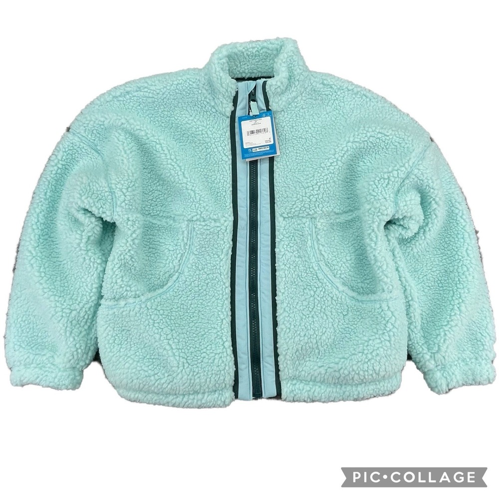 DSG Girls Small Cozy Fleece Full Zip Jacket Shoreside Blue NWT Shoreside Blue